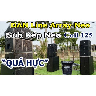 Đẩy 1800W đánh - Quá Hực - Sub kép vs line array đồng bộ Neo - Dàn âm thanh sự kiện 120triệu 1000 khách