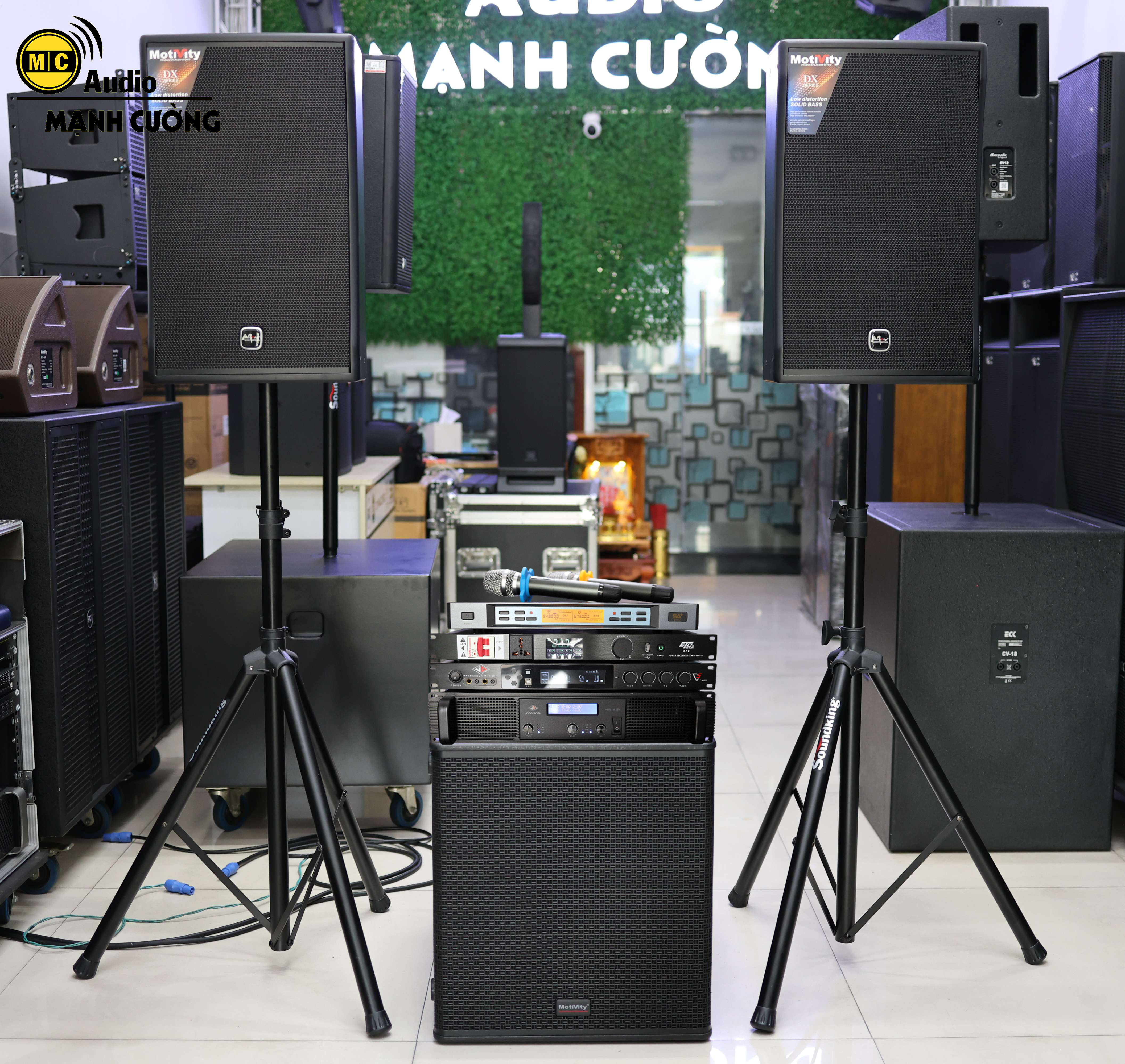 Dàn âm thanh MotiviTy DX12 vs Sub PAL 15S