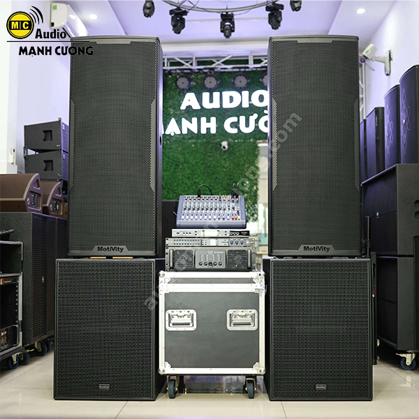Dàn âm thanh full đôi AT215 vs Sub PAL 18s đồng bộ MotiVity